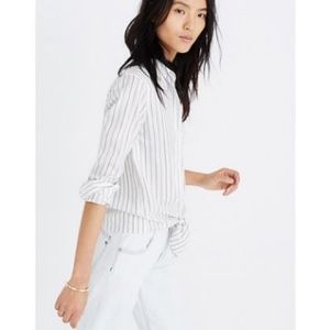 Madewell Tie Front Buttondown in Darcy Stripe